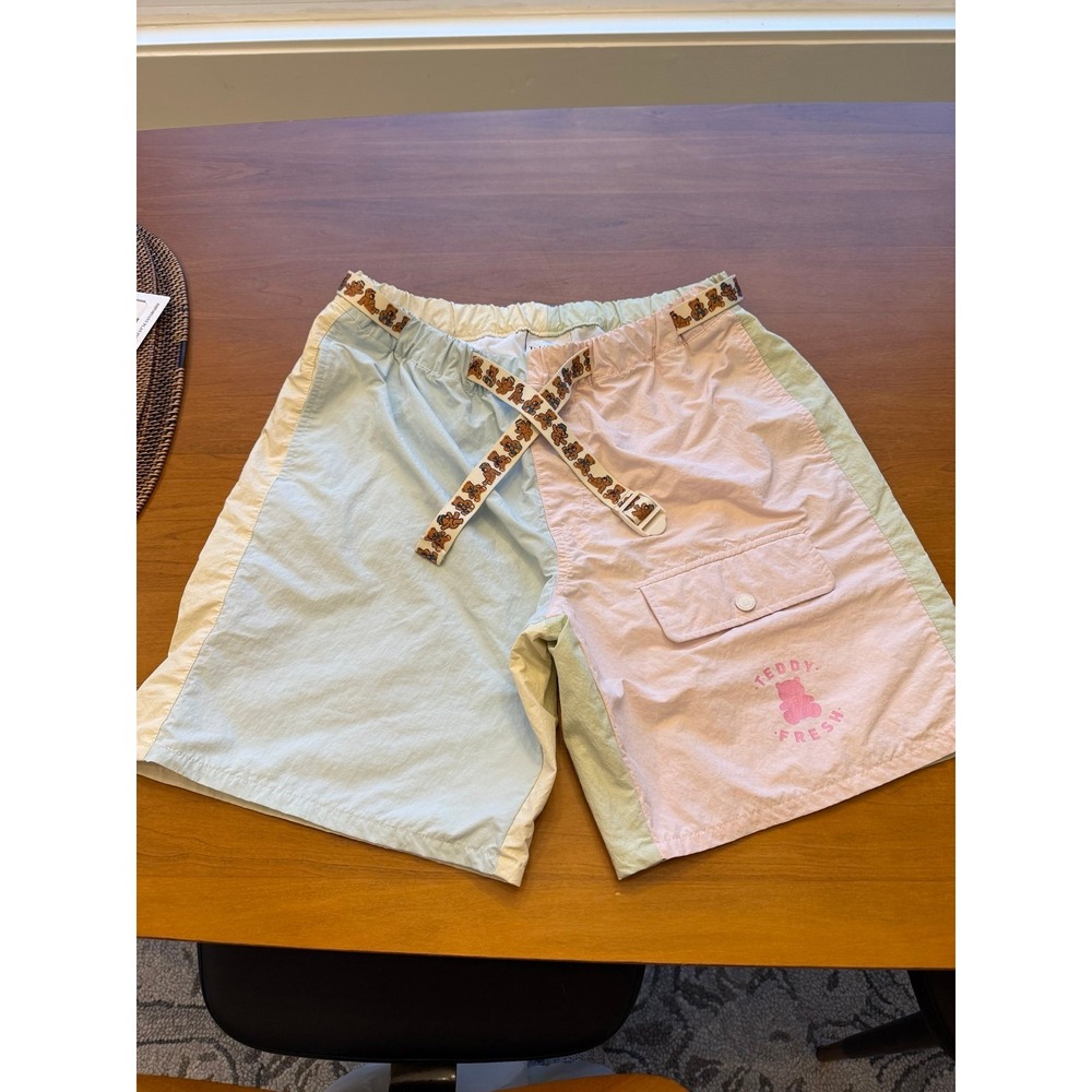 Teddy Fresh pastel color block shorts Large